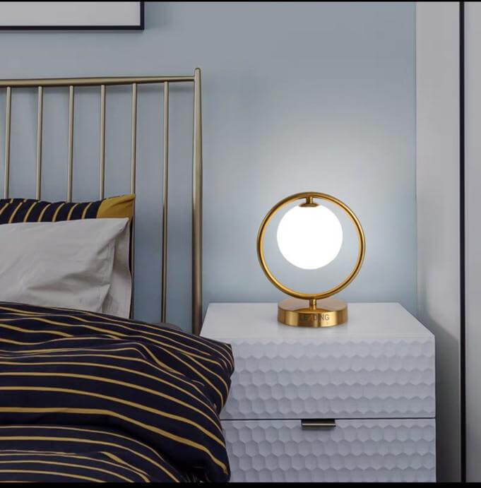 Table Lamp Metal Ball Circle Ring+Gold 01-5064