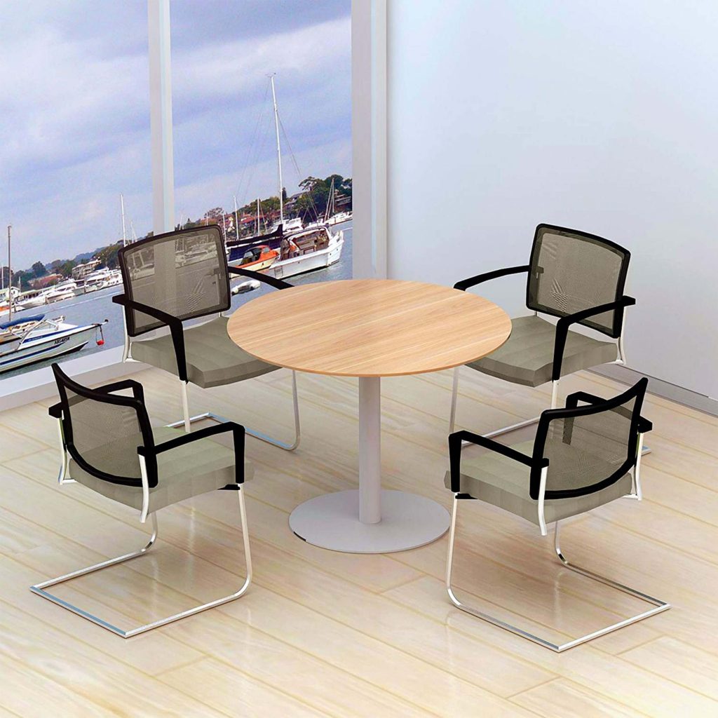 Modern Designed Round Table Post for Coffee/ Discussion Table, Black ...