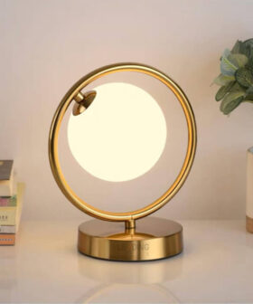 Table Lamp Metal Gold Circle Ring 01-5063