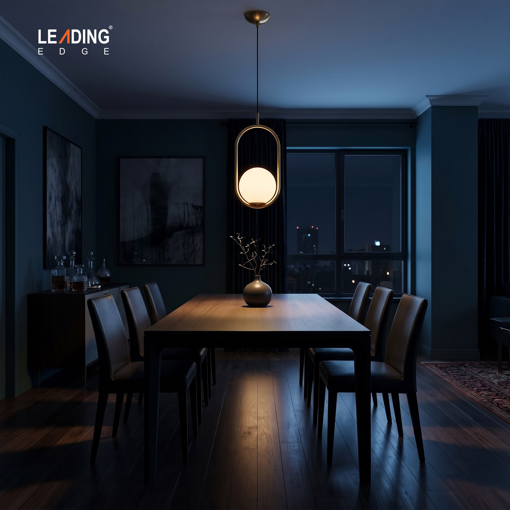 Hanging Light Single Ball Oval Ring 01-5011