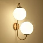 Wall Light Metal 2 Ball & Gold 01-4206