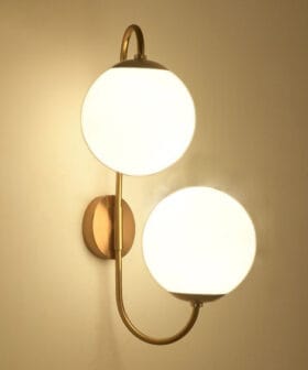 Wall Light Metal 2 Ball & Gold 01-4206