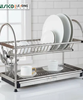 Dish Rack Double SS | 01-5627