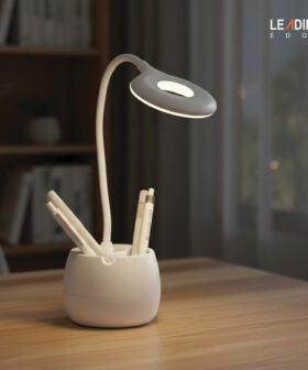LED Table Lamp 4326, White with Pen Stand 01-5031