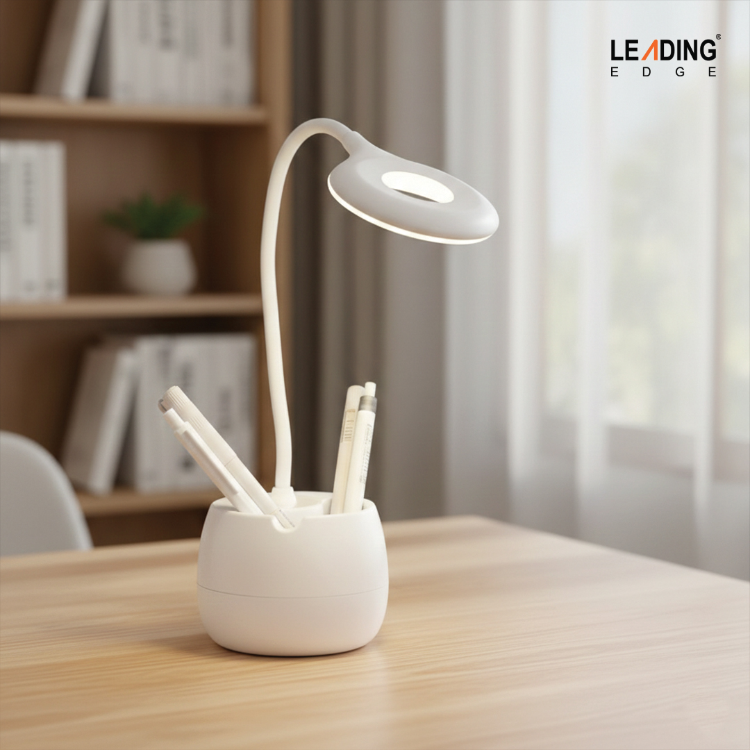 LED Table Lamp 4326, White with Pen Stand 01-5031