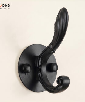 Coat Hook Matt Black / AB Single 01-3819