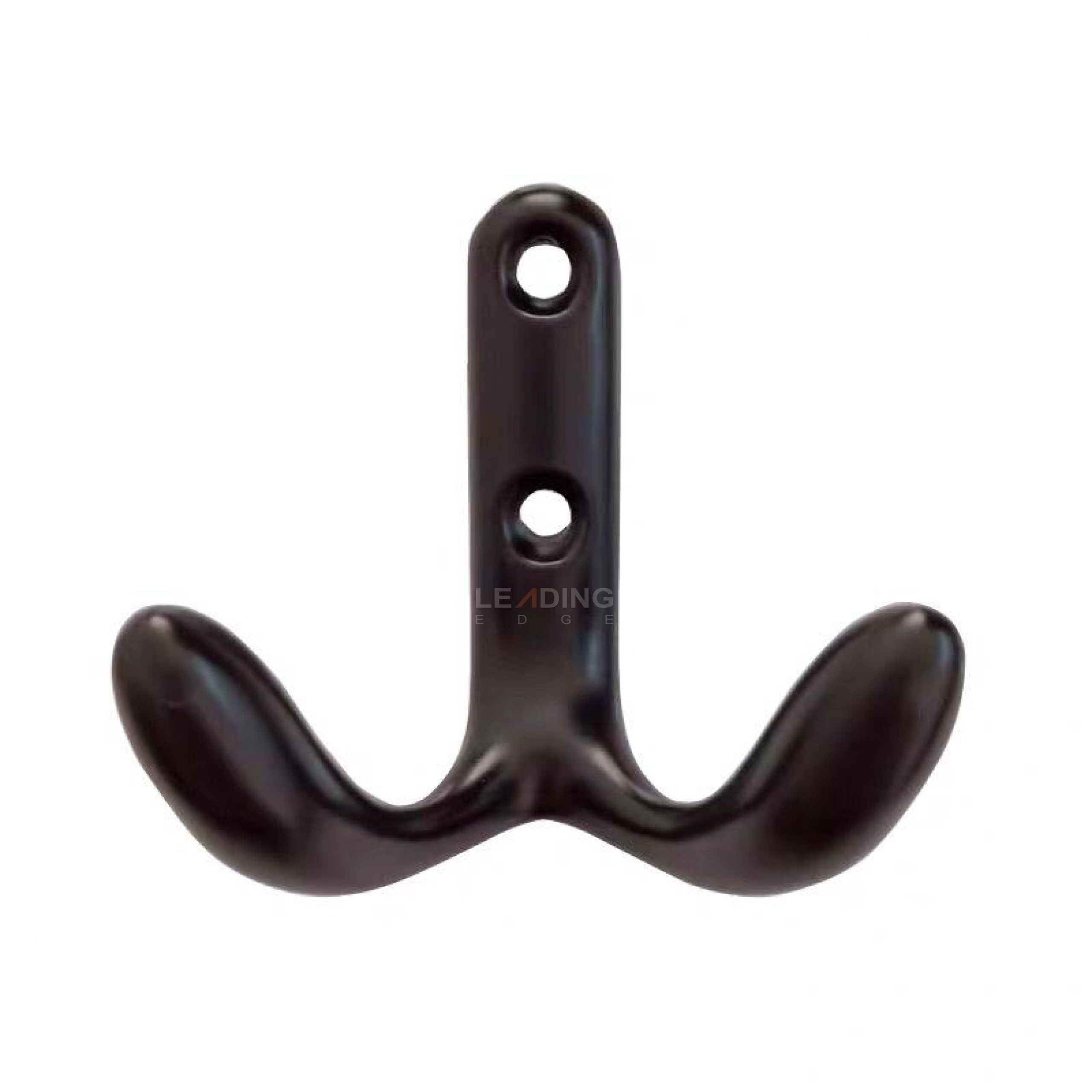 Coat Hook – 958, Matte Black, Double 01-3812 - LEADING EDGE