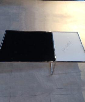 Modern Rectangle Coffee Table | SS Glass-Top Frame – Model 01-4648