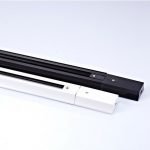 Track Channel,  Aluminium, 2 Line, 1/ 1.5 Mtr, White/ Black 01-4901