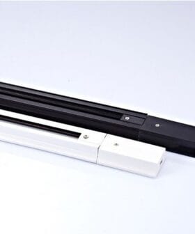 Track Channel, Aluminium, 2 Line, 1/ 1.5 Mtr, White/ Black 01-4901