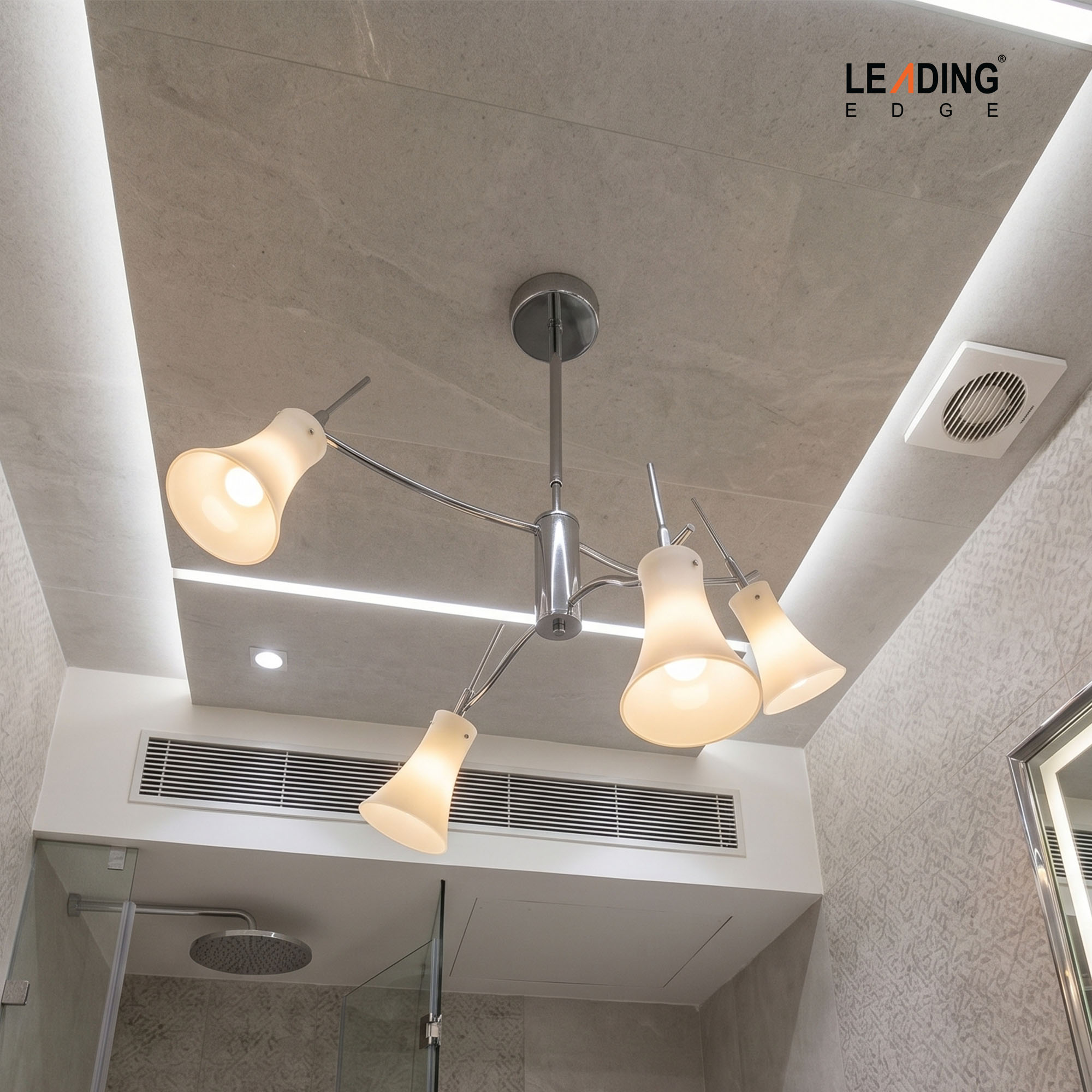 Chandelier Iron+Glass 01-5016