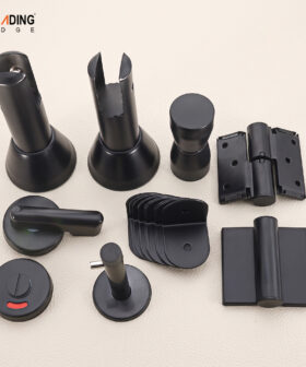 Toilet Partition Fittings Left/ Right SS Black 01- 0222