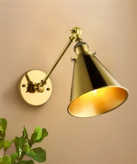 Wall Light Metal Shade Gold 01-4207
