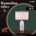 Table Lamp White+ Gold 01-5099