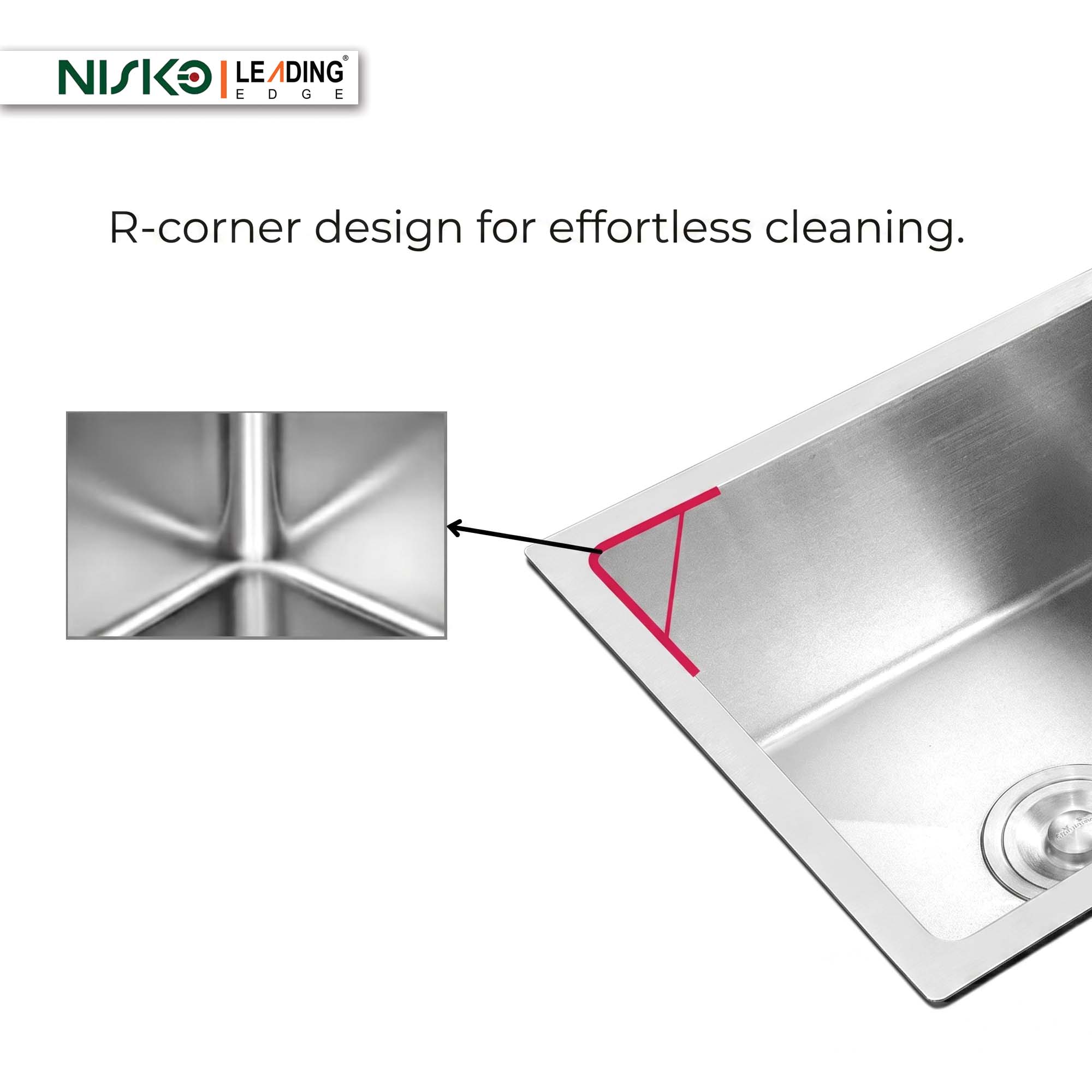 Nisko Kitchen Sink Single With Basket SS Dot 01-5674