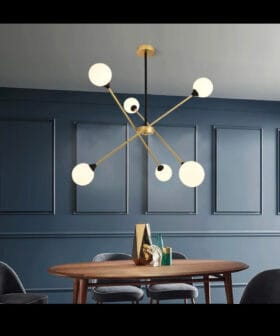 Orbit Gold Glass Chandelier 01-5227