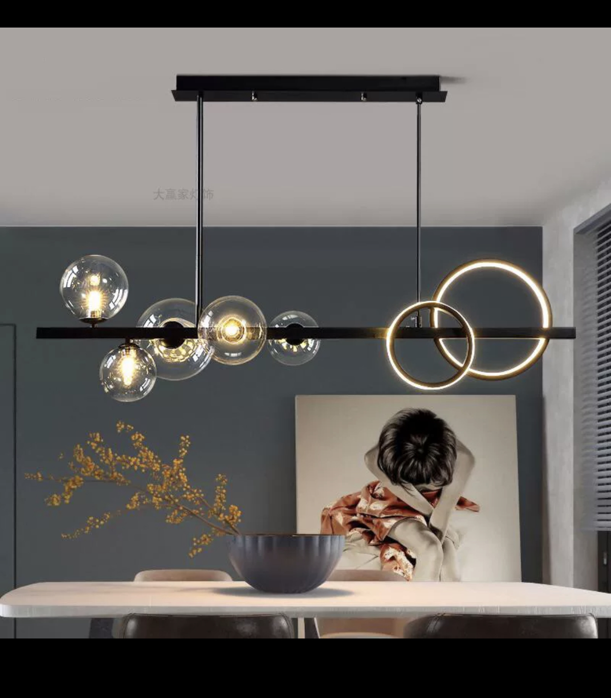 Chandelier Metal With Black 01-5234