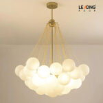 Chandelier Dark Gol With Glass 01-5239