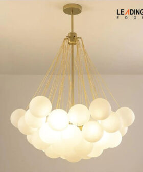 Chandelier Dark Gol With Glass 01-5239