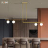 1 Chandelier Metal+White Ball/Bronze | 01-5241