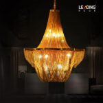 Chandelier Gold+Brown 01-5244