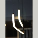 Pendent Lamp 800mm Metal+Glass/Black 01-5299