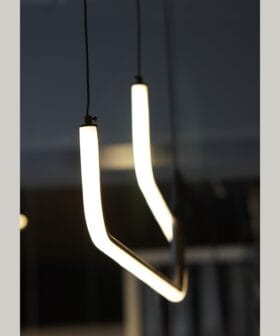 Pendent Lamp 800mm Metal+Glass/Black 01-5299