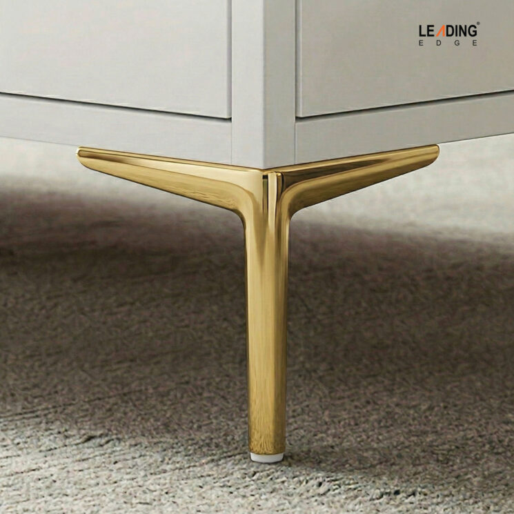 Sofa Leg, 150 mm, Gun Black/ Black/ Titanium 01-0136