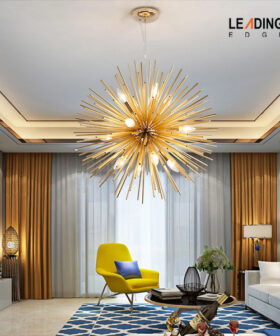 Chandelier Bronze Gold Metal 01-5243