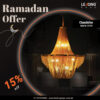 Chandelier Gold+Brown 01-5244