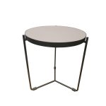 Coffee Table, Dia 600mm, MS Black/ Gold 50-4603
