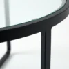 Coffee Table, Metal Frame Black+Glass 50-4623