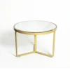 Coffee Table, Metal Frame Gold+Mirror 50-4624