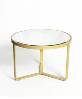 Coffee Table, Metal Frame Gold+Mirror 50-4624