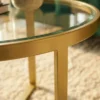 Coffee Table, Metal Frame Gold+Mirror 50-4624