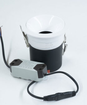 LED Light Spot Ф75*90mm/12w/3000k/White+Black 01-6104