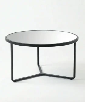 Coffe Table Metal Frame Black+Mirror 50-4625