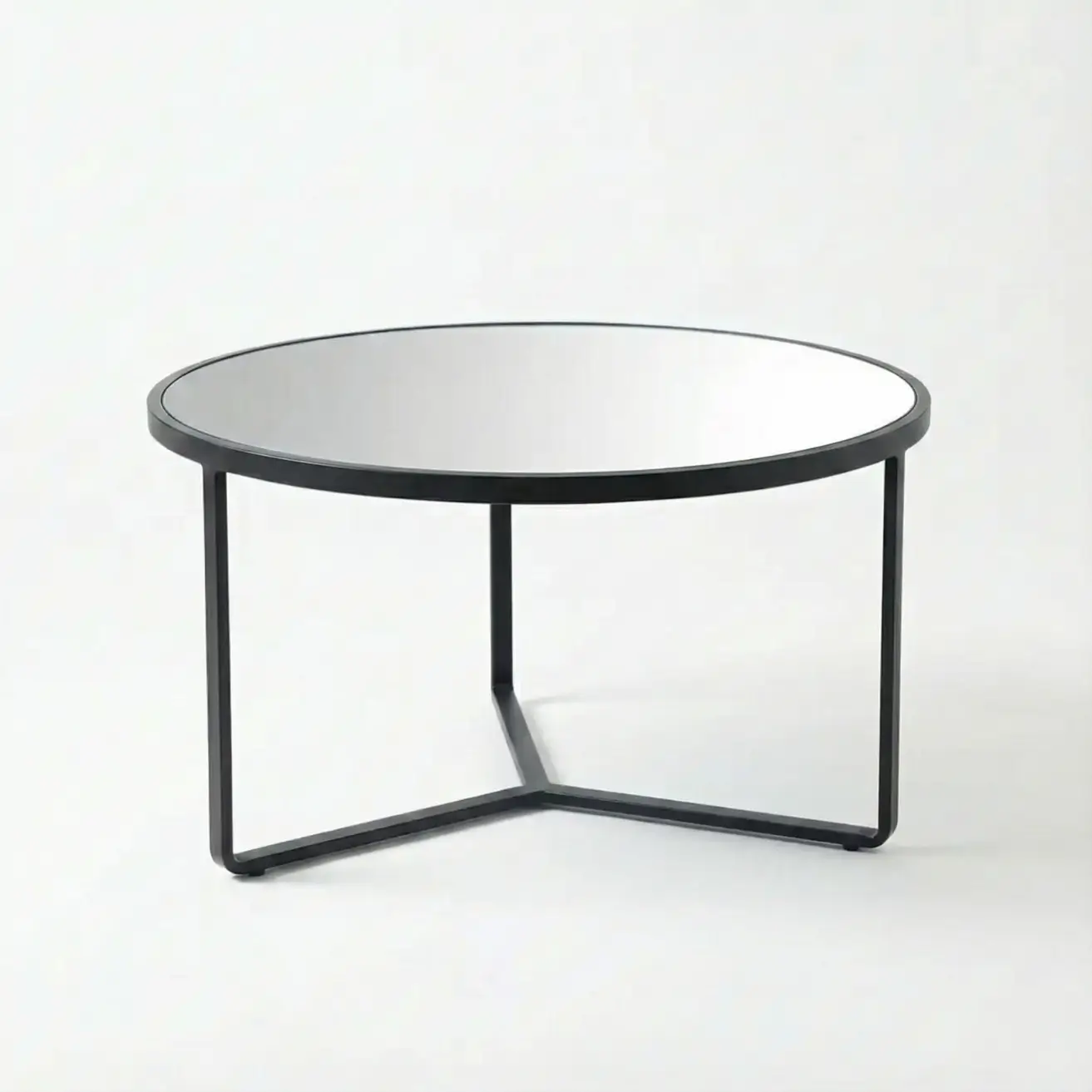 Coffe Table Metal Frame Black+Mirror 50-4625