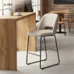 Bar Stool Metal Base+Fabric with Back Support 50-5107