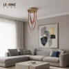 Chandelier-2 D500*H1200 Metal Silicone+Bronze+Orange 01-5507