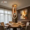 Chandelier-2 D500*H1200 Metal Silicone+Bronze+Orange 01-5507