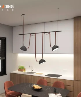 Chandelier L16-11/3 Shade Reddish Brown+Black 01-5508