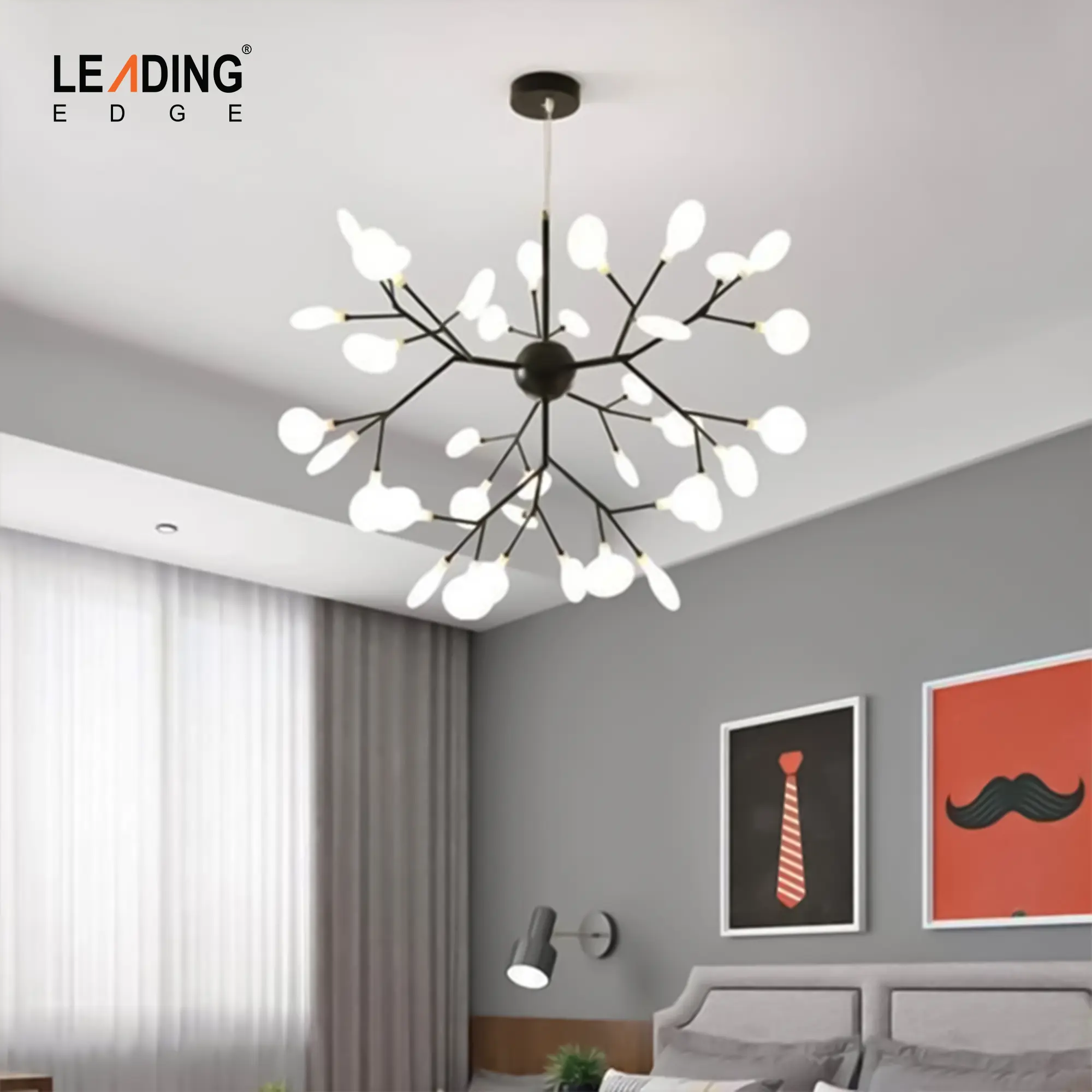 Chandelier D168-27/D600mm Metal+Acrylic Black 01-5516