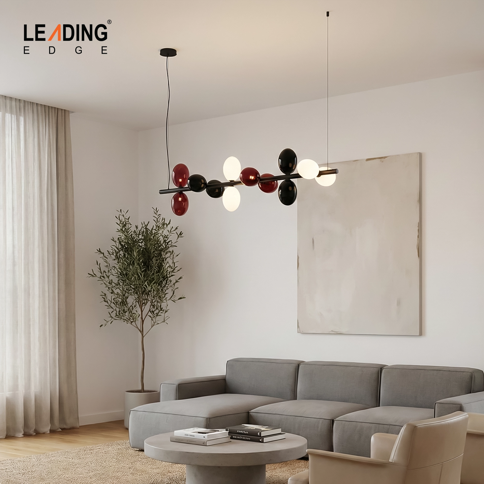 Chandelier R170-12 Ball White+Red+Black 01-5269