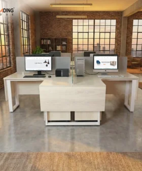 Rectangular Bar Workstation L-shape for 2 Person 50-4794
