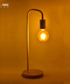 Table Lamp Wood with White Bulb | 01-5071