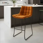 Bar Stool Metal Base+Fabric with Back  Support 50-5109