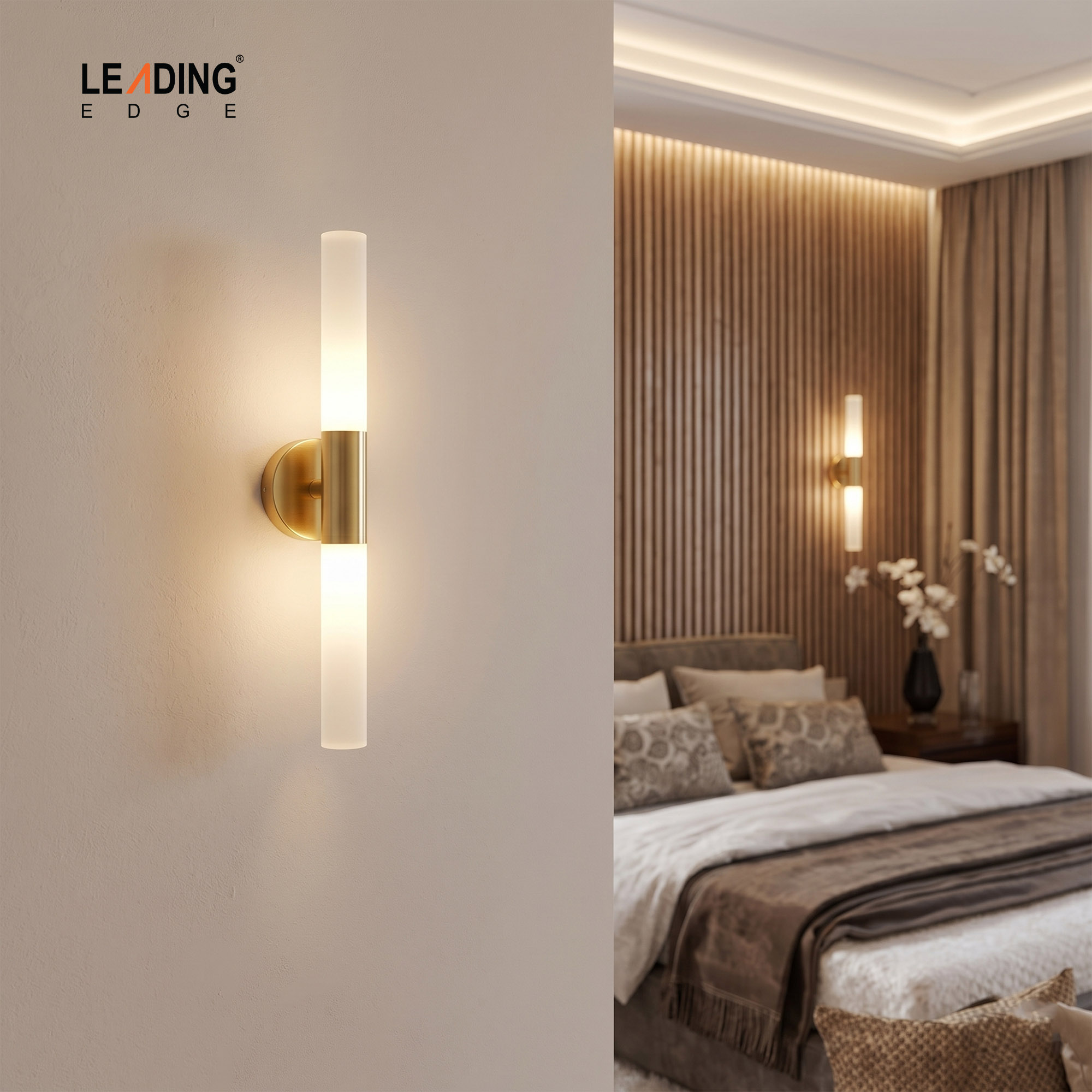 Wall Light Gold & White 01-4209