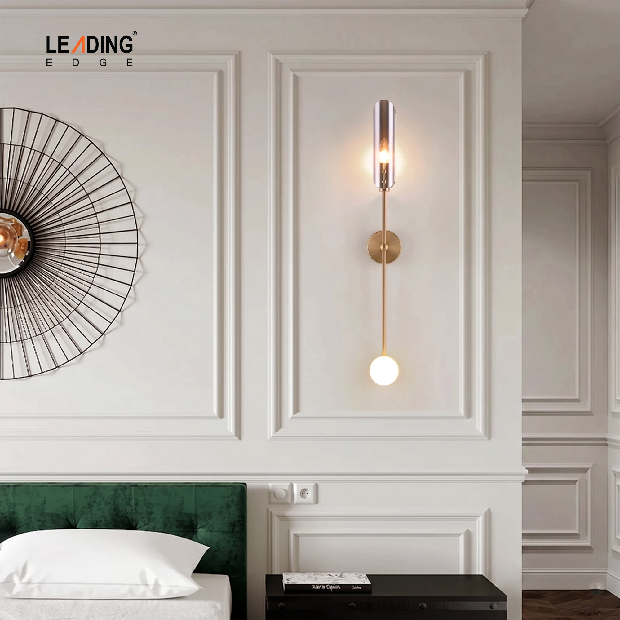 Wall Light Metal+Glass/Gold 01-4222