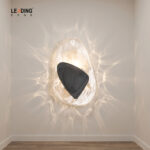 Wall Light Metal Black & Gold Glass 01-4231